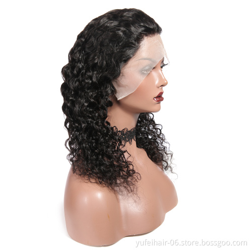 180% Density HD Full Lace Human Hair Wigs For Black Women,Wholesale Transparent Water Wave Curly Lace Front Wig